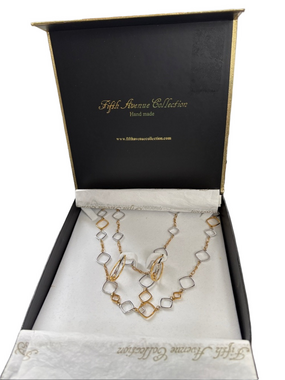 Fifth Avenue Collection Gold & Silver Geometric Necklaces And Earrings